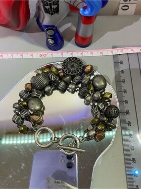 Bronze Rings Men unbranded | Jewelry | Mixed Metallic Cluster Bracelet Olive Green ...
